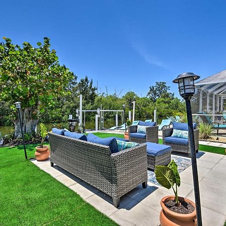 Waterfront Bradenton Home Heated Pool And Fire Pit Extérieur photo